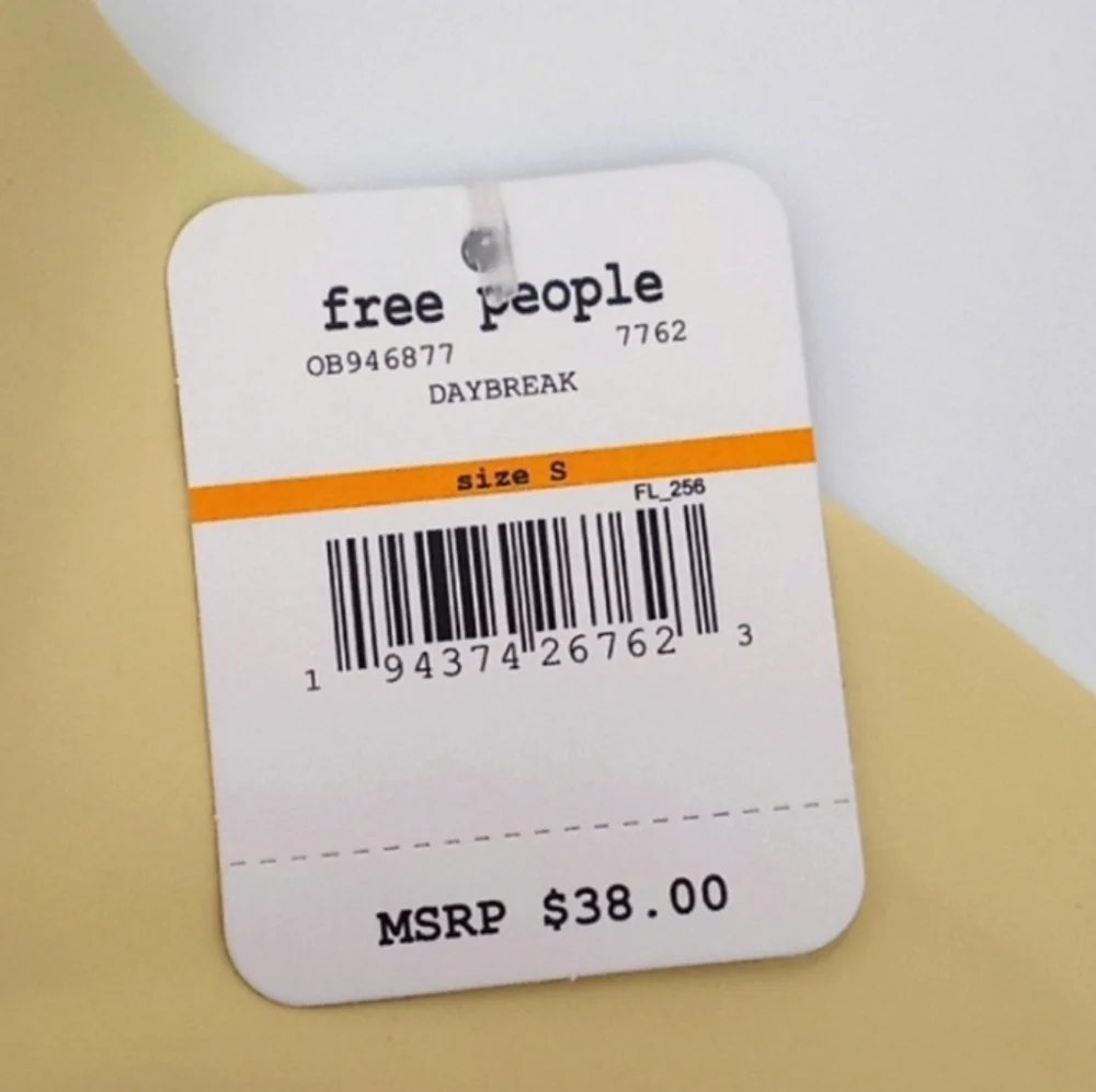 Free People Nina Neo Tube Bandeau Bralette Daybreak Yellow S